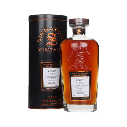 Glenlivet 18 Year Old 2006-2025 First-fill Oloroso Sherry Butt #901017 by Signatory Vintage Single Malt Scotch Whisky