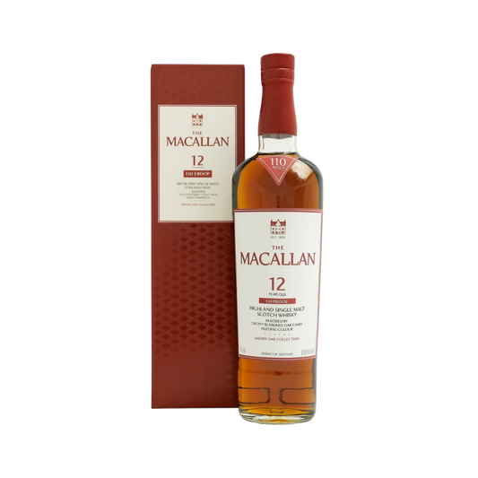Macallan 12 Year Old 110 Proof Sherry Oak Cask Single Malt Scotch Whisky