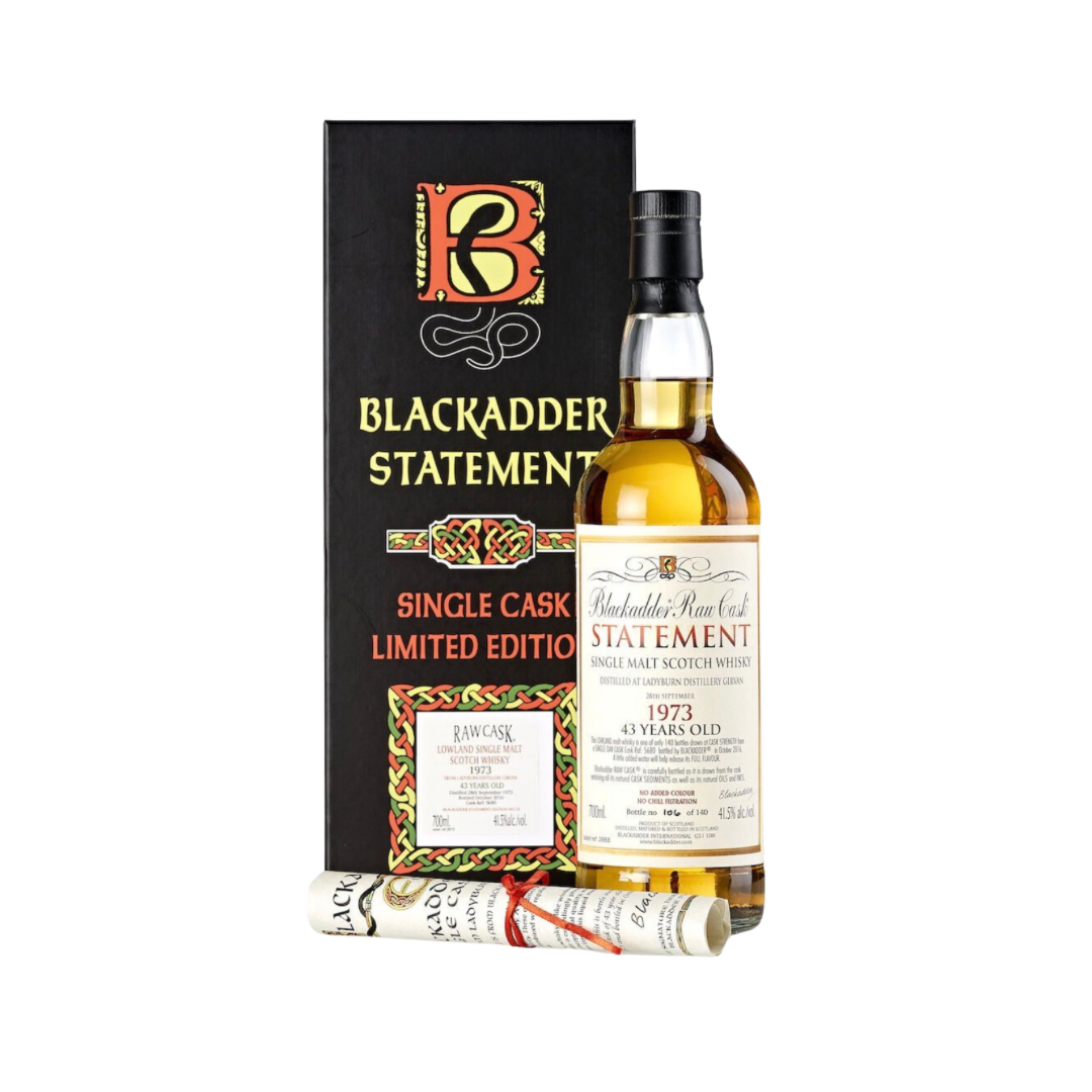 Ladyburn 43 Year Old 1973-2016 Oak Cask #5680 "Raw Cask Statement Edition No. 18" by Blackadder Single Malt Scotch Whisky