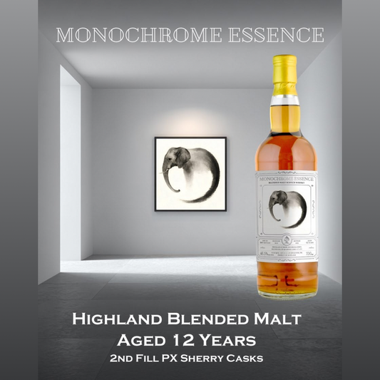 Highland Blended Malt 12 Year Old 2013 “Monochrome Essence #1” PX Quarter Casks #17+171 by Club Qing Blended Malt Scotch Whisky