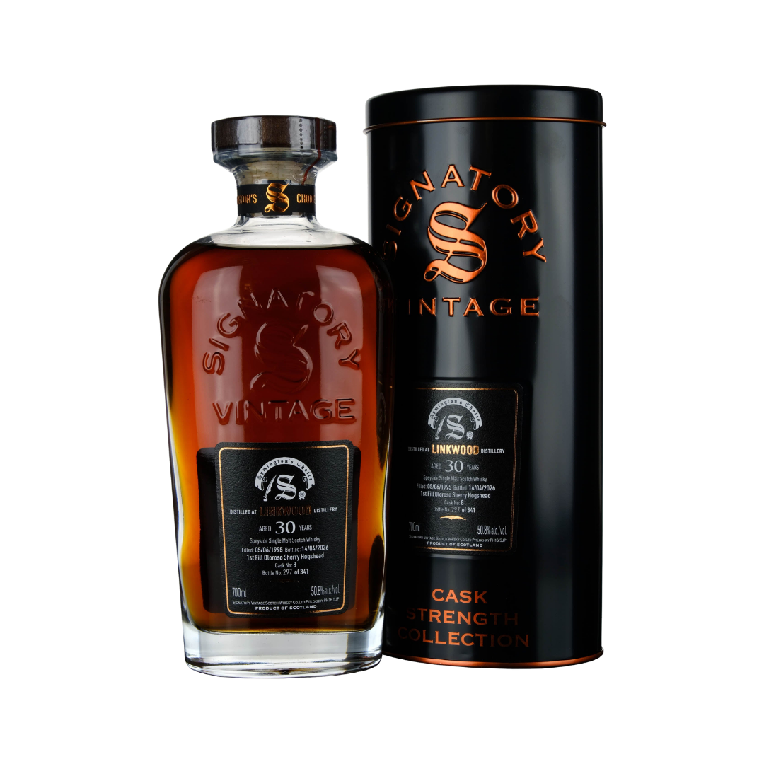 Linkwood 30 Year Old 1995-2026 First-fill Oloroso Sherry Hogshead #8 Symington's Choice by Signatory Vintage Single Malt Scotch Whisky