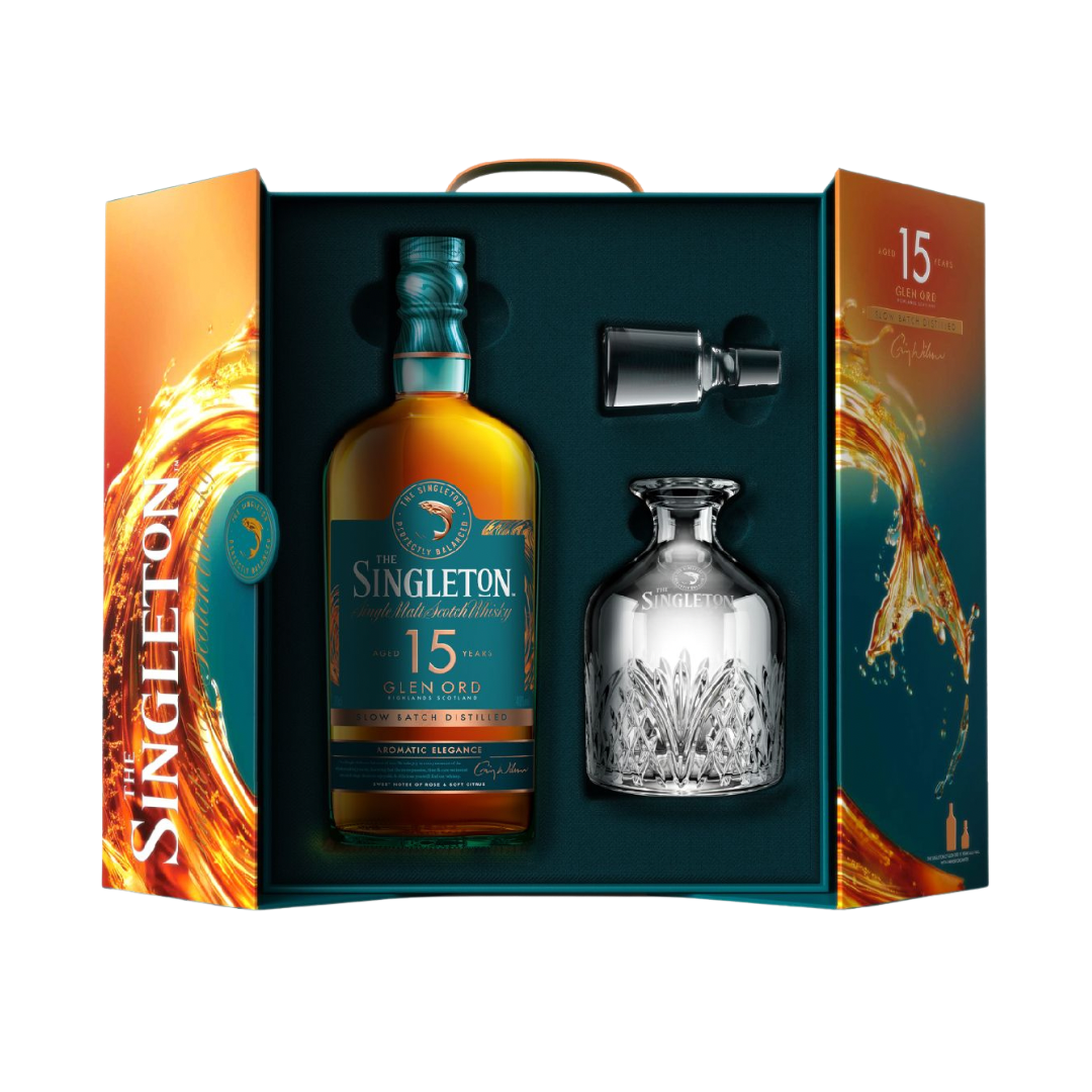 Singleton of Glen Ord 15 Year Old Single Malt Scotch Whisky (Deluxe Gift Set with Decanter)