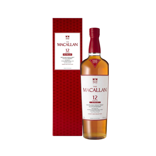 Macallan 12 Year Old 110 Proof Sherry Oak Cask Single Malt Scotch Whisky