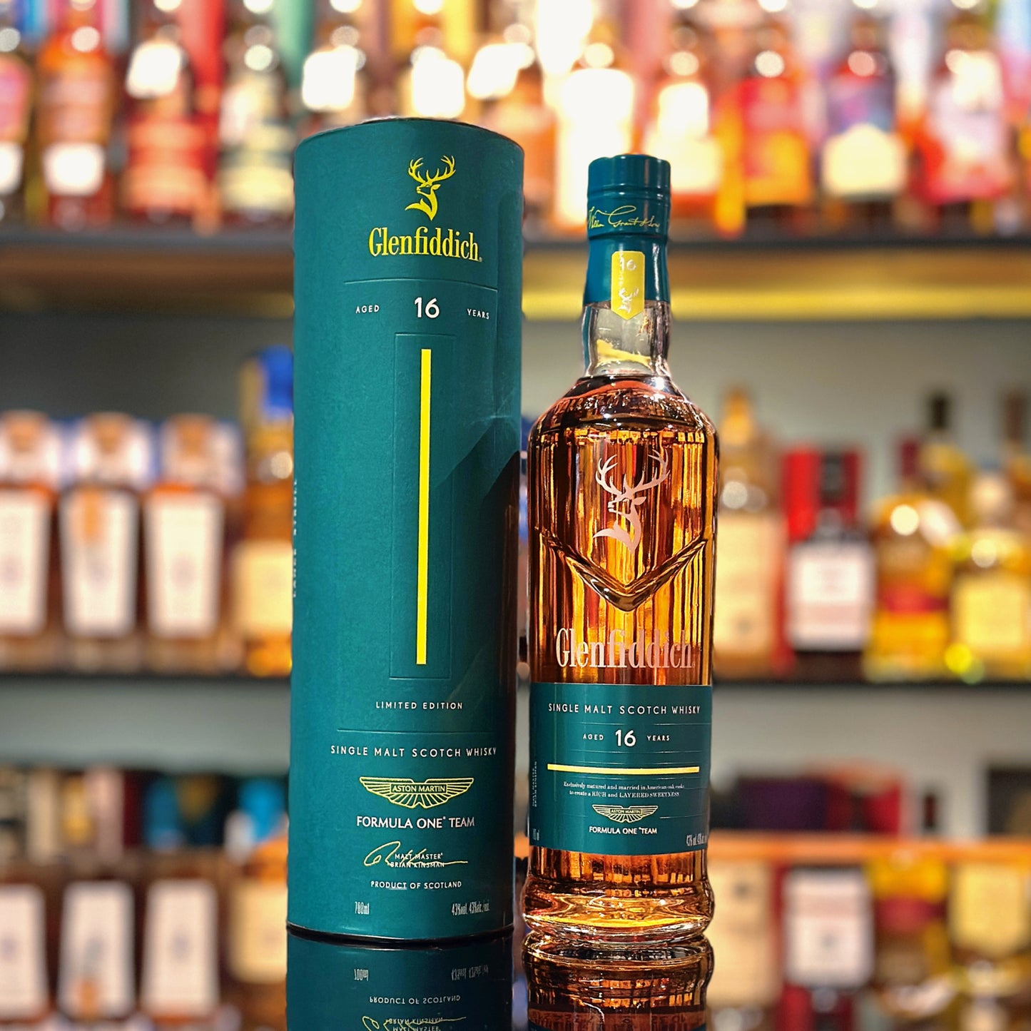 Glenfiddich 16 Year Old "Aston Martin Formula Team" Limited Edition Single Malt Scotch Whisky