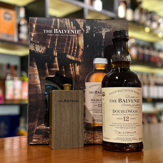 Balvenie 12 Year Old Doublewood Single Malt Scotch Whisky (with Flask)